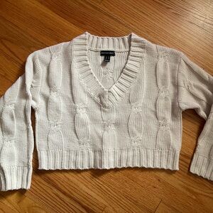 Streetwear Society Cream Cable Knit Sweater